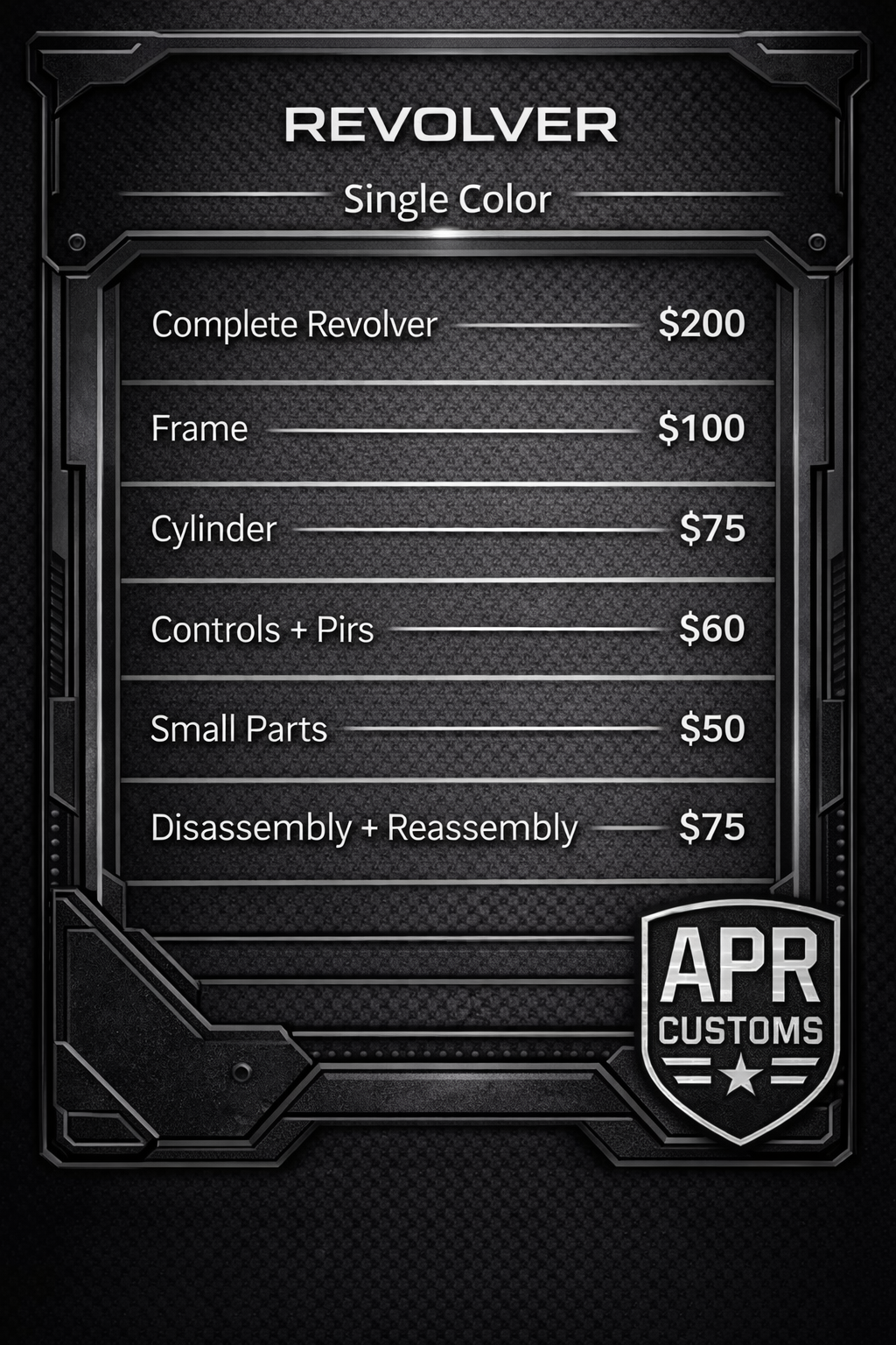 Revolver Cerakote Pricing